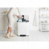 Кош за боклук Brabantia Bo Pedal 1003188, 2x30 л, Плавно затваряне, Противоплъзгаща основа, Бял