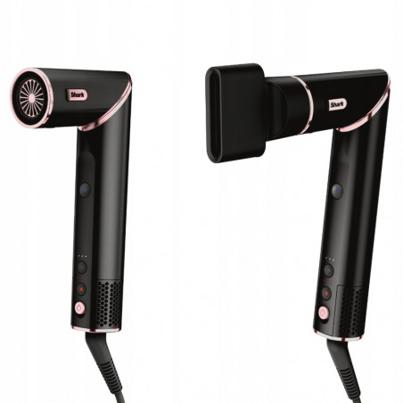 Маша за коса и сешоар 3в1 Shark FlexStyle HD426EU, 1650W, 3 скорости, 3 темп, Автоматично увиване и фиксиране на къдрици Coanda, Сушене, Изправяне, Черен