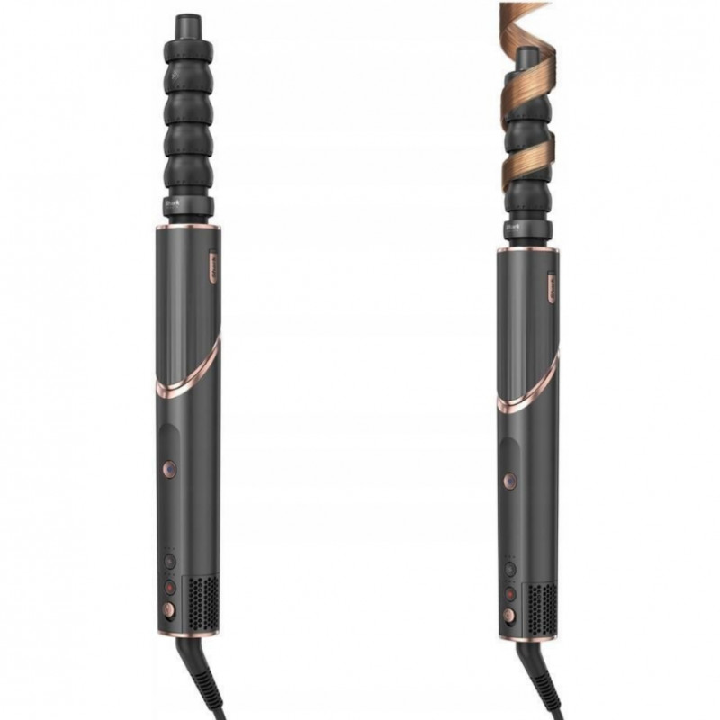 Маша за коса и сешоар 3в1 Shark FlexStyle HD426EU, 1650W, 3 скорости, 3 темп, Автоматично увиване и фиксиране на къдрици Coanda, Сушене, Изправяне, Черен