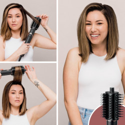 Маша за коса и сешоар 3в1 Shark FlexStyle HD426EU, 1650W, 3 скорости, 3 темп, Автоматично увиване и фиксиране на къдрици Coanda, Сушене, Изправяне, Черен