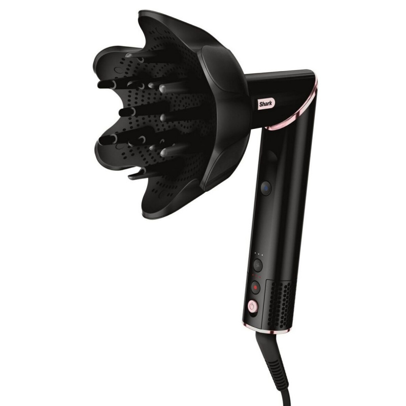 Многофункционална маша 5в1 Shark HD446EU FlexStyle, 1650W, 3 скорости, 3 темп настройки, Автоматично увиване и фиксиране на къдрици Coanda, Сушене, Изправяне, Черен