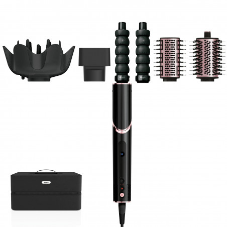 Многофункционална маша 5в1 Shark HD446EU FlexStyle, 1650W, 3 скорости, 3 темп настройки, Автоматично увиване и фиксиране на къдрици Coanda, Сушене, Изправяне, Черен