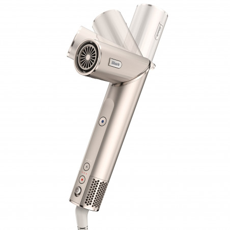 Маша за коса и сешоар 3в1 Shark FlexStyle HD426SLEU, 1650W, 3 скорости, 3 темп, Автоматично увиване и фиксиране на къдрици Coanda, Сушене, Изправяне, Шампанско