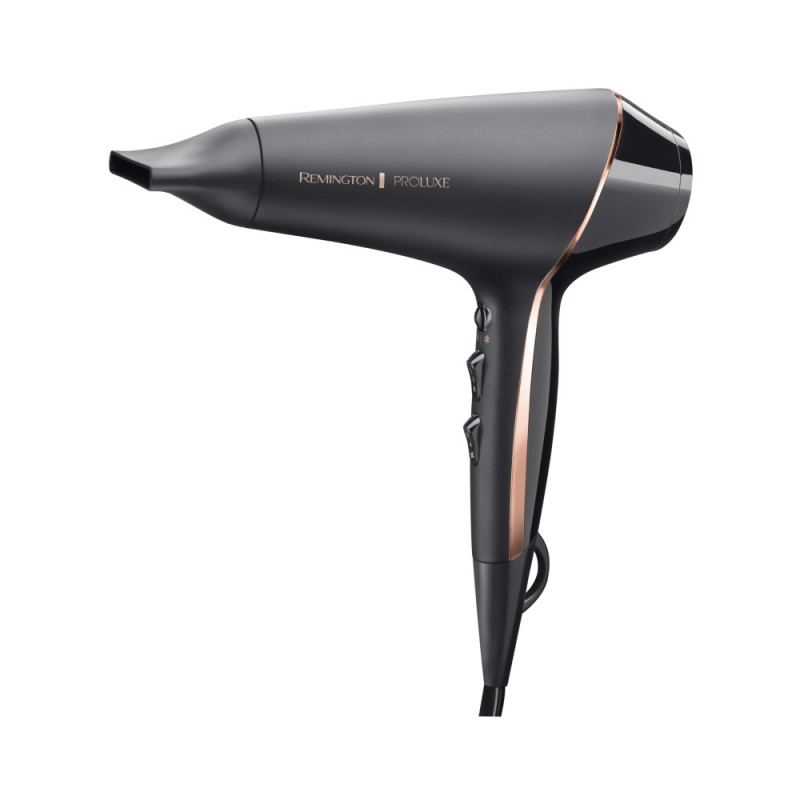 Сешоар Remington AC9140B OPTIheat Proluxe Midnight Edition, 2400 W, 2 скорости, Цифров дисплей, Концентратор, Черен