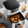 Фритюрник с горещ въздух Dreame AF30, 2300W, 7 л, 12 програми, 50-200°C, Dual-Source Cyclonic Heat, SmartSteam, LED, NTC, Бял