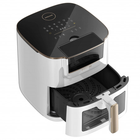 Фритюрник с горещ въздух Dreame AF30, 2300W, 7 л, 12 програми, 50-200°C, Dual-Source Cyclonic Heat, SmartSteam, LED, NTC, Бял