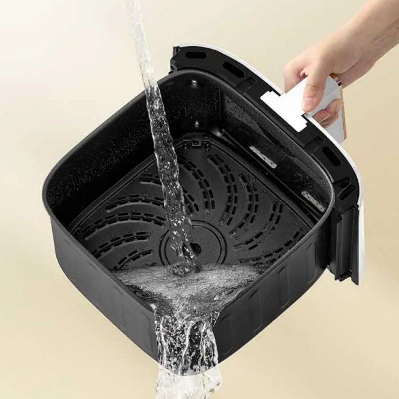 Фритюрник с горещ въздух Dreame AF30, 2300W, 7 л, 12 програми, 50-200°C, Dual-Source Cyclonic Heat, SmartSteam, LED, NTC, Бял