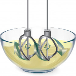 Ръчен миксер Russell Hobbs Swirl 25891-56, 350W, 5 скорости, Турбо, Бутон за приставки, High Performance Helix Beater, Без BPA, Тюркоаз