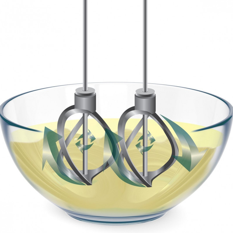 Ръчен миксер Russell Hobbs Swirl 25891-56, 350W, 5 скорости, Турбо, Бутон за приставки, High Performance Helix Beater, Без BPA, Тюркоаз