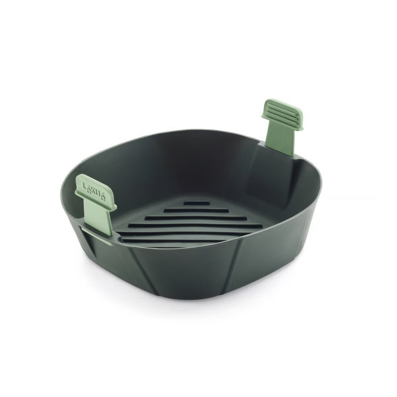 Кошница за фритюрник с горещ въздух Lekue 1009494, 22.1x22.1 см, -20°C / +220°C, Силикон, Черен