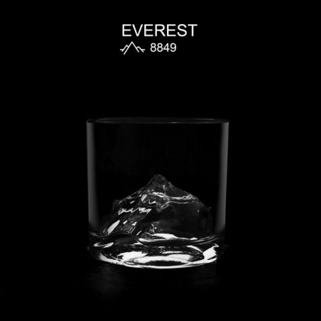 Комплект чаши за уиски LIITON 1006964 Everest, 270 мл, 2 бр, Удебелени стени, 3D дъно с форма на връх Еверест, Прозрачен