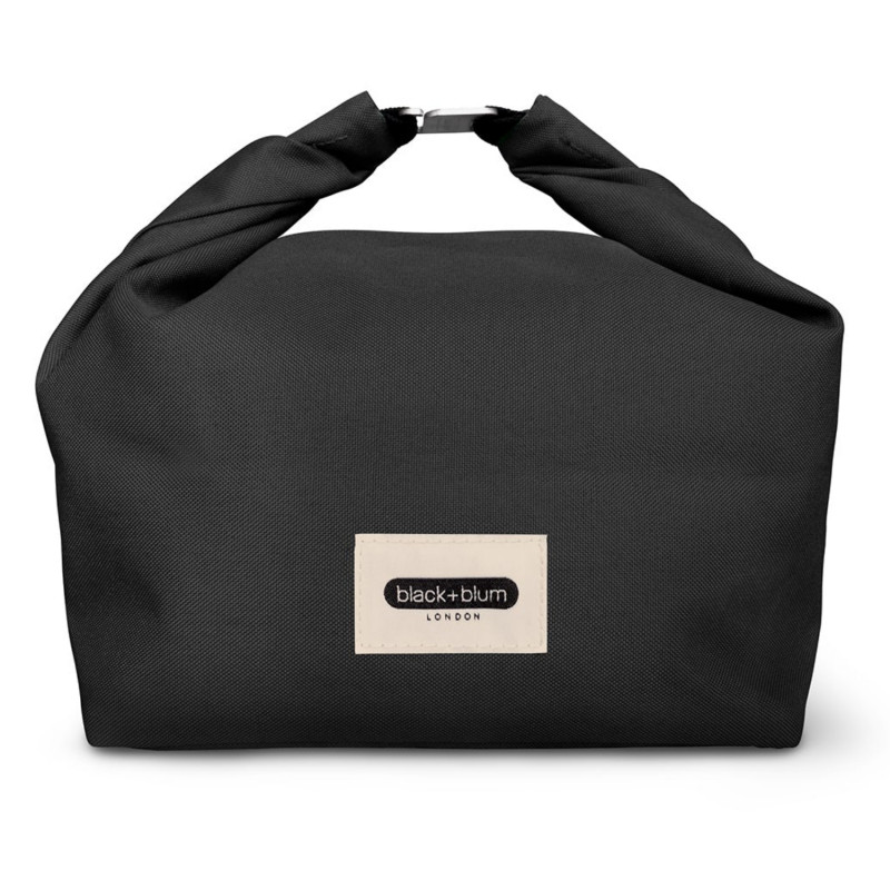 Изолирана чанта за обяд Black+Blum LBB018, 6.7 л, 33.5х15.5х31 см, Водоотблъскваща, Навиваща се, Каишка за носене, Без BPA, Черен