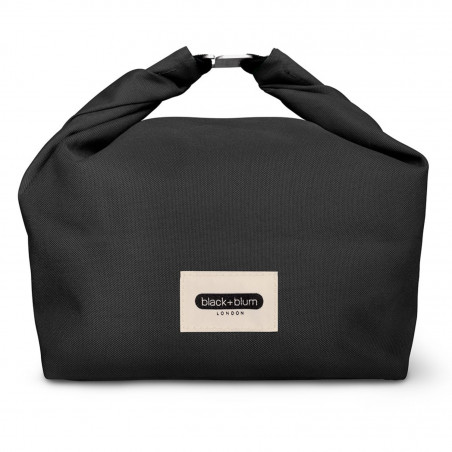 Изолирана чанта за обяд Black+Blum LBB018, 6.7 л, 33.5х15.5х31 см, Водоотблъскваща, Навиваща се, Каишка за носене, Без BPA, Черен