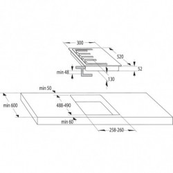 Газов плот за вграждане Gorenje GC321B, 4050W, Електронно запалване, Чугунена решетка, Черен