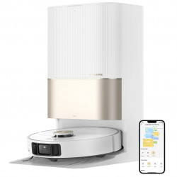 Прахосмукачка робот Dreame X40 Ultra Complete RLX63CE-2, 12000 Pa, 180 мин, 3.2 л, AI RGB камера, Wi-Fi, Сухо/мокро, OmniDirt, Самопочистване на мопа при 70°C, Автоматична изпразваща станция, Бял