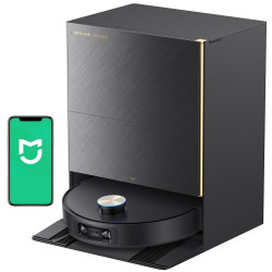 Прахосмукачка робот Dreame X60 Ultra RLX86DE, 35000 Pa, 180 мин, 0.2 л, VersaLift, OmniSight AI, Автоматично дозиране и самопочистване, Гласови команди, Черен