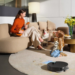 Прахосмукачка робот Dreame X60 Ultra RLX86DE, 35000 Pa, 180 мин, 0.2 л, VersaLift, OmniSight AI, Автоматично дозиране и самопочистване, Гласови команди, Черен