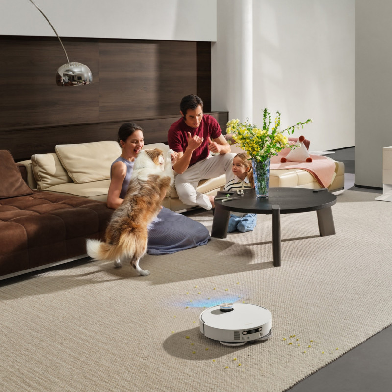 Прахосмукачка робот Dreame X60 Ultra Complete RLX87DE-WH, 180 мин, 0.2 л, AI камери, VersaLift, Автоматизирана станция, Гласови команди, Бял