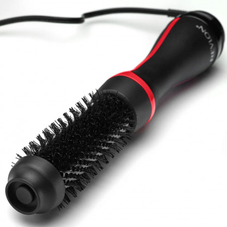 Електрическа четка за стилизиране и сушене REVLON One-Step Root Booster Hot Air Brush RVDR5292, 820W, 3 степени, 3 скорости, Керамично покритие, Йонизация, Студен връх, Черен/розов
