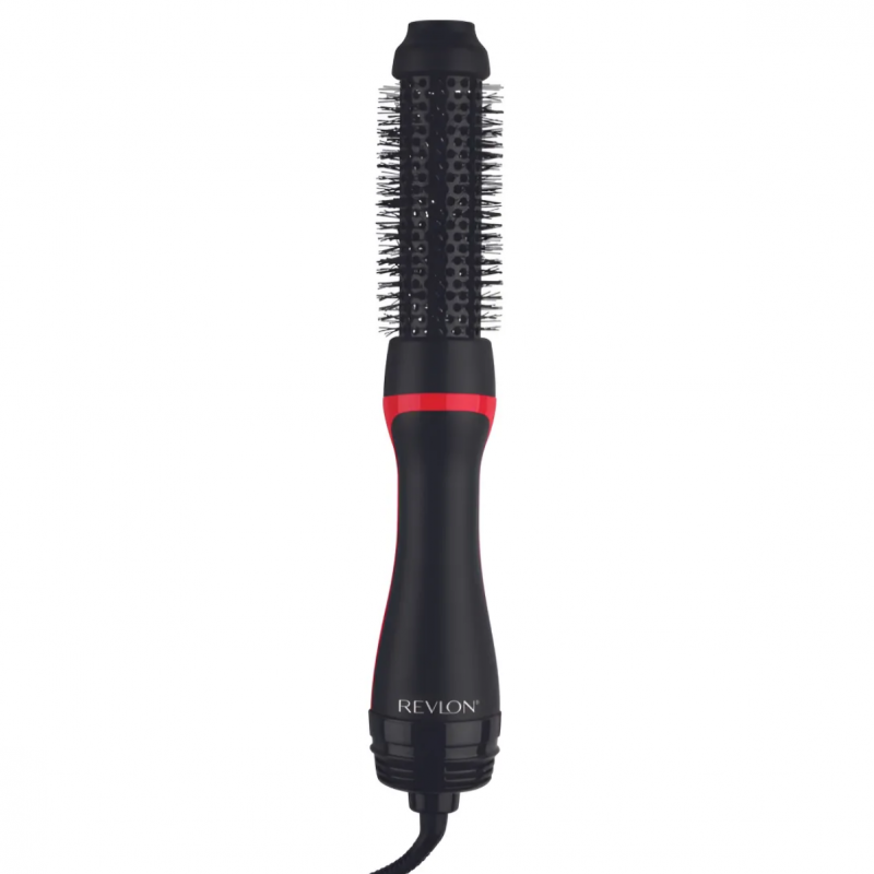 Електрическа четка за стилизиране и сушене REVLON One-Step Root Booster Hot Air Brush RVDR5292, 820W, 3 степени, 3 скорости, Керамично покритие, Йонизация, Студен връх, Черен/розов