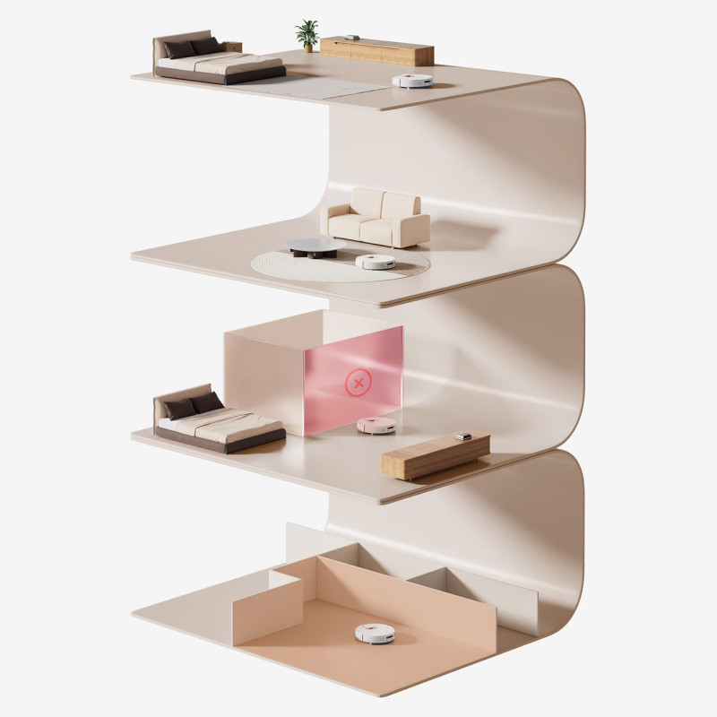 Прахосмукачка робот Xiaomi BHR07XBEU H40, 10000 Pa, 180 мин, 4 л, Автоматична станция, LDS навигация, Избягване на предмети, Мобилно приложение, Бял