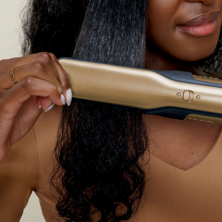 Маша за коса и сешоар 5в1 Shark Glam Multistyler HD6052SEU, 1500W, 3 скорости, 6 темп, 100-220°C, Керамични елементи, Йонизация, Автоматично навиване Coanda, Gloss Lock, Златист