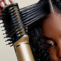 Маша за коса и сешоар 5в1 Shark Glam Multistyler HD6052SEU, 1500W, 3 скорости, 6 темп, 100-220°C, Керамични елементи, Йонизация, Автоматично навиване Coanda, Gloss Lock, Златист