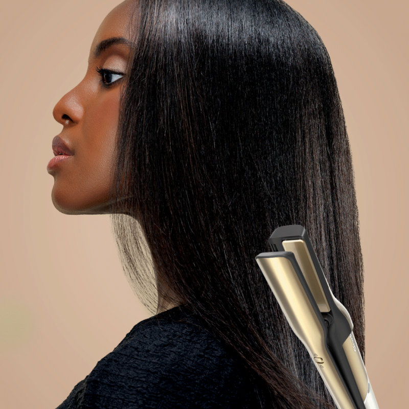 Маша за коса и сешоар 5в1 Shark Glam Multistyler HD6052SEU, 1500W, 3 скорости, 6 темп, 100-220°C, Керамични елементи, Йонизация, Автоматично навиване Coanda, Gloss Lock, Златист