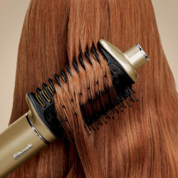 Маша за коса и сешоар 5в1 Shark Glam Multistyler HD6052SEU, 1500W, 3 скорости, 6 темп, 100-220°C, Керамични елементи, Йонизация, Автоматично навиване Coanda, Gloss Lock, Златист