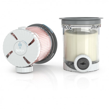 Машина за сладолед 13-в-1 Ninja CREAMi Scoop & Swirl™ NC701EU, 800W, 13 програми, 3-степенен лост за фунийки, CreamiFit, Creamify, 2 купички 473 мл, Персонализация, Сив/черен