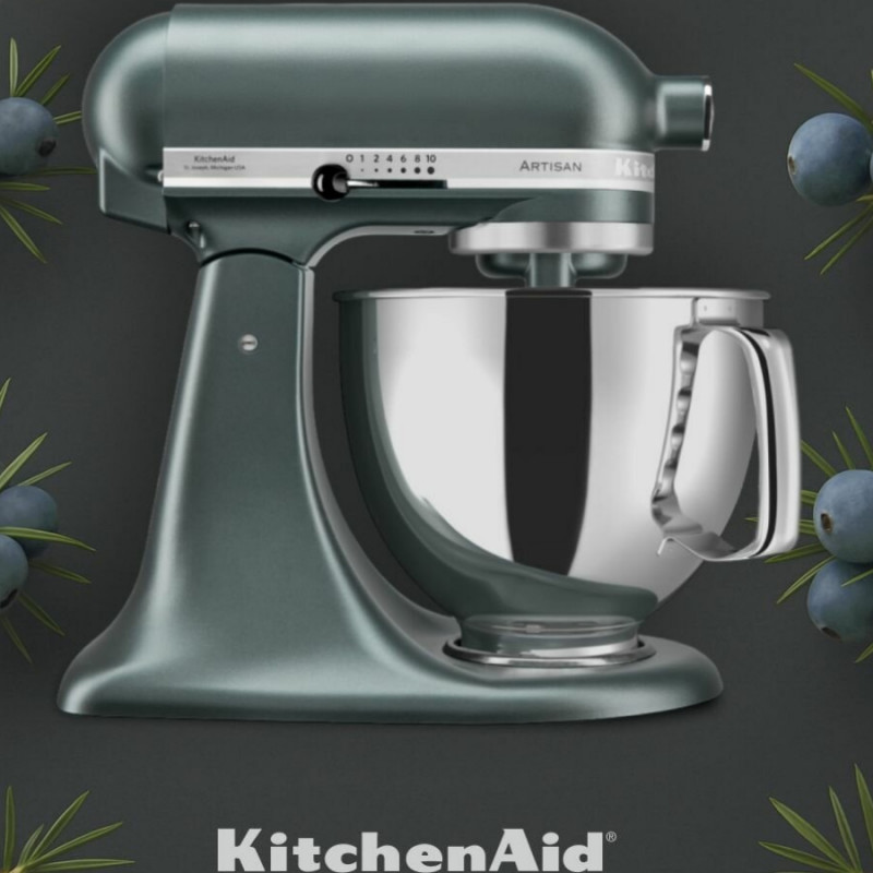 Планетарен миксер KitchenAid Artisan Elegance 5KSM175PSEJP, 300 W, 4.8 л, Direct drive, 10 скорости, Тъмнозелен