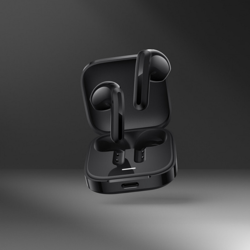 Безжични слушалки Xiaomi Redmi Buds 6 Active BHR8396GL, 6 часа, 5 режима, Сензорно управление, Шумопотискане, Bt 5.4, IPX4, Черен