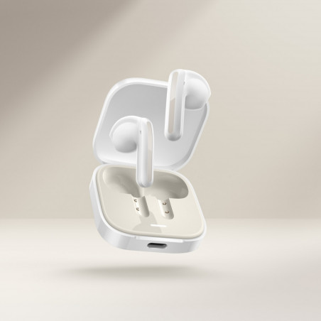 Безжични слушалки Xiaomi Redmi Buds 6 Active BHR8391GL, 6 часа, 5 режима, Сензорно управление, Шумопотискане, Bt 5.4, IPX4, Бял