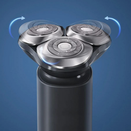 Акумулаторна самобръсначка Xiaomi Mi Electric Shaver S101 EU BHR7456EU, 3W, 60 мин, 18 ножчета, 6 ъгъла, Адаптираща се глава, Мокро/сухо, IPX7, Тъмносин