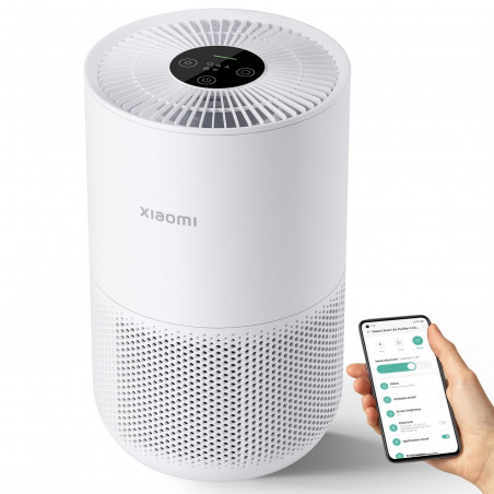 Пречиствател за въздух Xiaomi Smart Air Purifier 4 Compact BHR5860EU, 27W, 27 м2, 230м3/ч, PM2.5, Индикатори за качество на въздуха, SMART, Mi Home, Бял