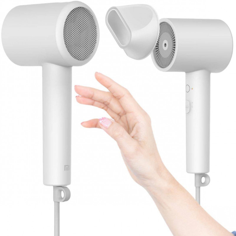 Сешоар Xiaomi Mi Ionic Hair Dryer H300 BHR5081GL, 1600W, Йонна терапия, NTC, Редуващ се топъл/студен въздух, Метален корпус, Бял