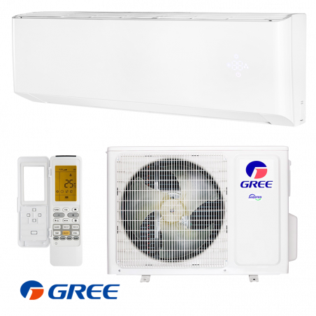 Инверторен климатик Gree Amber GWH24YE-S6DBA1, 24000 BTU, 43 м2, A++/A+, Wi-Fi, R-32, Бял
