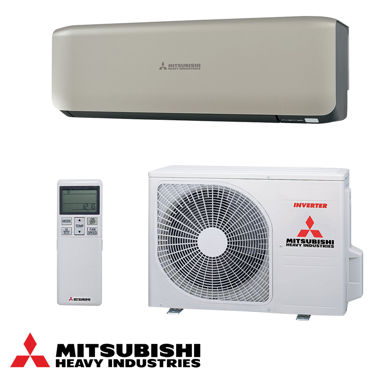 Инверторен климатик Mitsubishi Heavy Industries SRK20ZS-WT + SRC20ZS-W, 7000 BTU, 17 м2, A+++/A++, R-32, Бежов/Черен