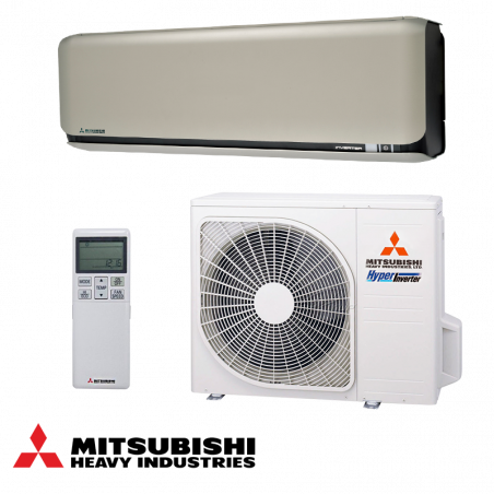Инверторен климатик Mitsubishi Heavy Industries SRK50ZSX-WFT + SRC50ZSX-W, 18000 BTU, 37 м2, Wi-Fi, R-32, Бежов/Черен