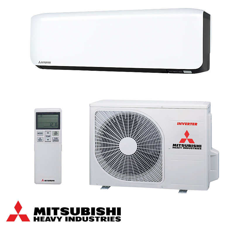 Инверторен климатик Mitsubishi Heavy Industries SRK25ZS-WFB + SRC25ZS-W, 9000 BTU, 20 м2, А+++, Wi-Fi, R-32, Бял/Черен