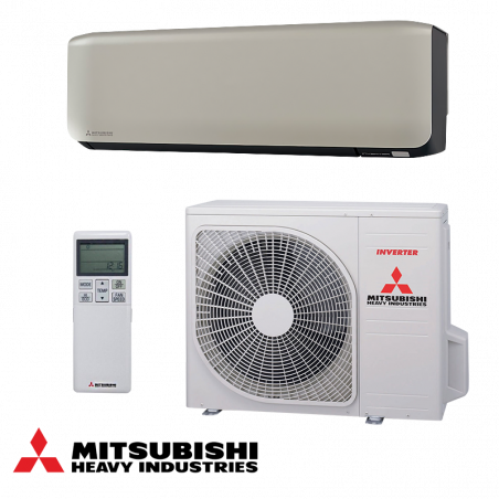 Инверторен климатик Mitsubishi Heavy Industries SRK50ZS-WFT + SRC50ZS-W, 18000 BTU, 36 м2, Wi-Fi, R-32, Бежов/Черен