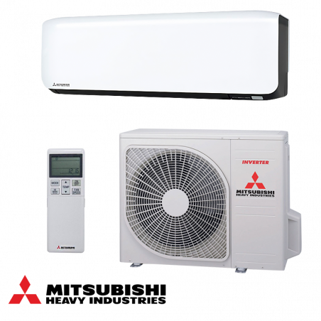 Инверторен климатик Mitsubishi Heavy Industries SRK50ZS-WFB + SRC50ZS-W, 18000 BTU, 36 м2, Wi-Fi, R-32, Бял/Черен