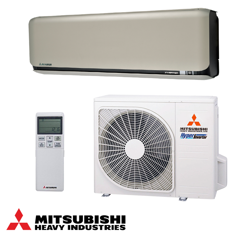 Инверторен климатик Mitsubishi Heavy Industries SRK60ZSX-WFT + SRC60ZSX-W, 21000 BTU, 45 м2, A++, Wi-Fi, R-32, Антиалерген система, 3D Auto, Бежов/черен
