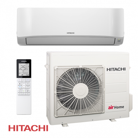 Инверторен климатик Hitachi AirHome 400 RAK-DJ70RHAE / RAC-DJ70WHAE, 24000 BTU, 50 м2, A++, Wi-Fi, R-32, Бял