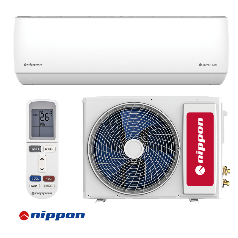 Инверторен климатик Nippon KFR 24DC SILVER ION 3, 24000 BTU, 44 м2, A++ / A+, R-32, Бял