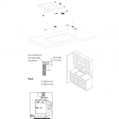 Плот за вграждане с разширяема зона Crown VCP 32D, 3000W, Таймер, Двоен, Тъч скрийн, Черен