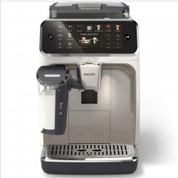 Кафеавтомат Philips LatteGo 5500 EP5543/90, 1500W, 15 bar, 1.8 л, 20 напитки, LatteGo, SilentBrew, QuickStart, Керамична мелачка, Сензорен екран, Бял хром
