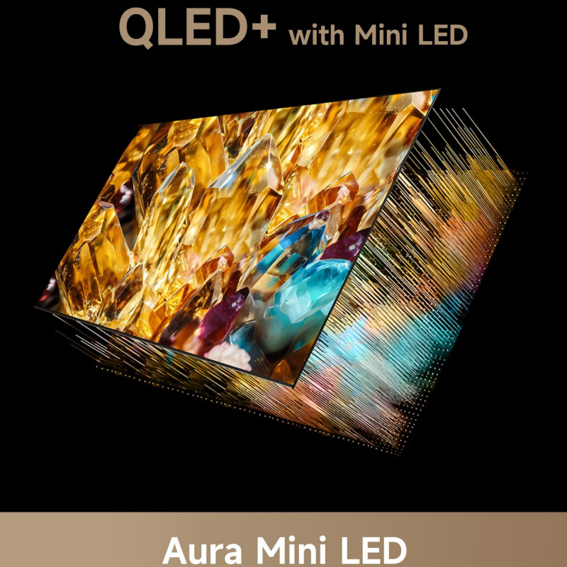 Телевизор Dreame Aura Mini LED 65S100, 65", 164 см, 3840х2160, 4K Ultra HD, QLED, 144 Hz, Dreamind™ Pro AI, SMART, Черен