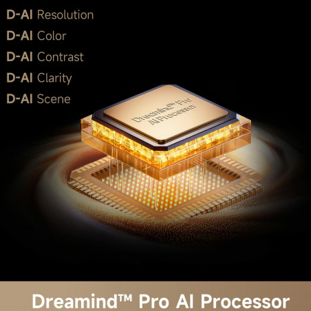 Телевизор Dreame Aura Mini LED 65S100, 65", 164 см, 3840х2160, 4K Ultra HD, QLED, 144 Hz, Dreamind™ Pro AI, SMART, Черен