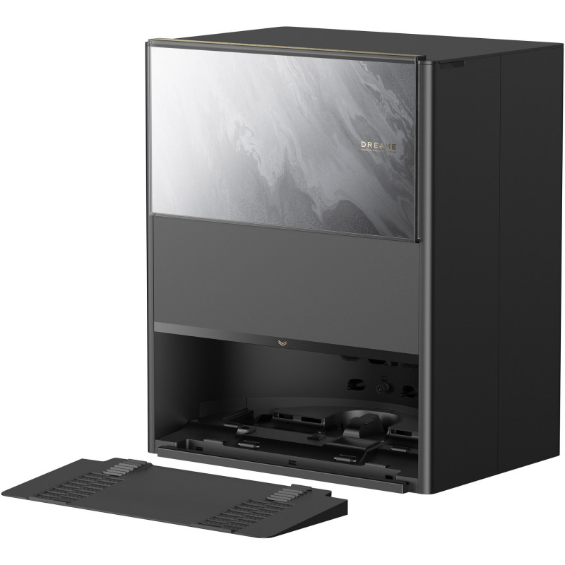 Прахосмукачка робот Dreame Aqua 10 Ultra Track RLR81CE-BK, 25000 Pa, 200 мин, 3.5/4 л, Сухо/мокро, AI камери, VersaLift DToF, Автоматично почистване на моп при 100°C, Черен